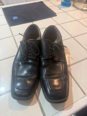 Classic Black Leather Men’s Dress Shoes - Lace-Up